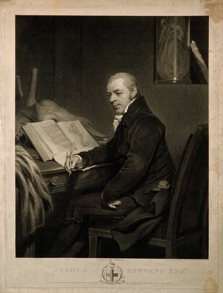 Joshua Brookes. Line engraving by J. Fittler, 1818, after T. Phillips.