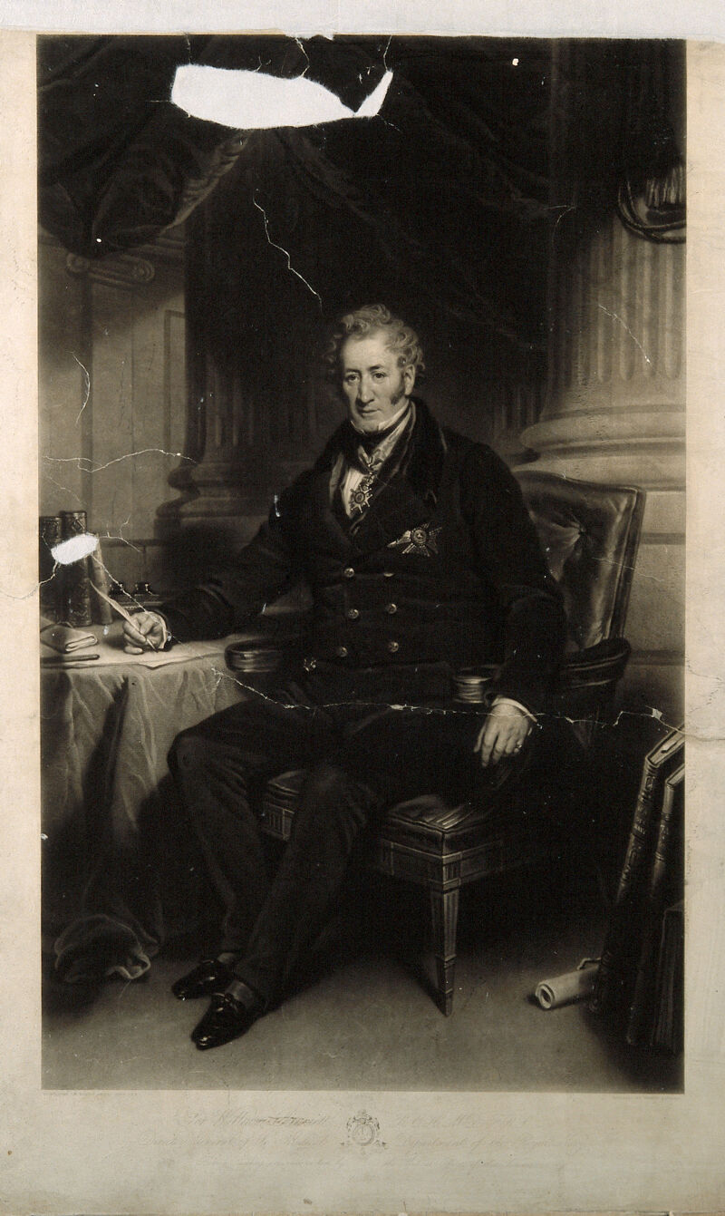 Sir William Burnett. Mezzotint by H. Cousins, 1844, after Sir M. A. Shee., by Martin Archer Shee