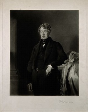 view William Frederick Chambers. Mezzotint by H. Droehmer, 1851, after J. Hollins, 1842.