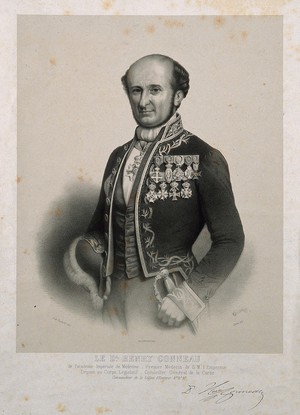 view François Alexandre Henri Conneau. Lithograph by J. F.G. Llanta after J.-B.F. de Fournier.