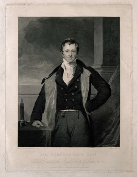 Sir Humphry Davy. Line engraving by R. Newton, 1830, after Sir T. Lawrence, 1810/11.