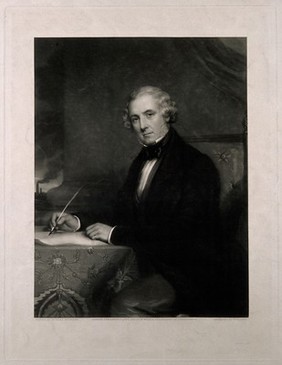 Sir J. J. Guest. Mezzotint by W. Walker, 1852, after R. Buckner.
