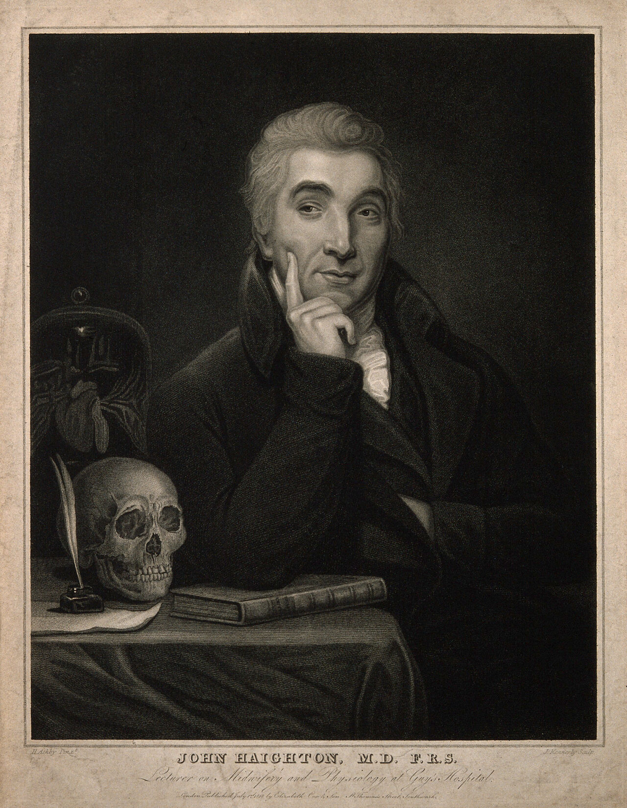 John Haighton. Stipple engraving by J. Kennerly, 1818, after H. Ashby., 1818, by Harry Ashby