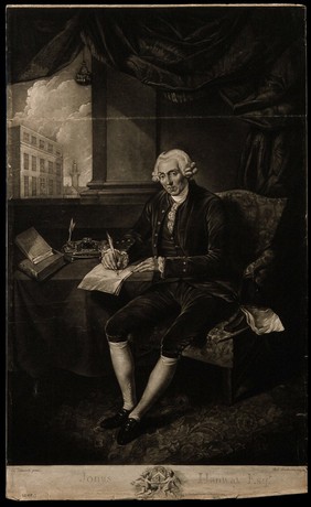 Jonas Hanway. Mezzotint by R. Dunkarton, 1780, after E. Edwards.