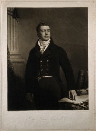 Joseph Hume. Mezzotint by T. Hodgetts, 1823, after J. Graham.