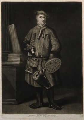 Carolus Linnaeus. Mezzotint by R. Dunkarton, 1805, after M. Hoffmans.