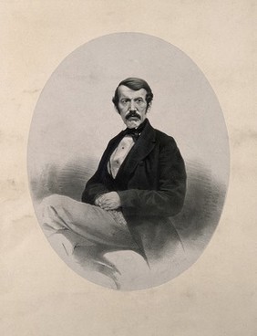 David Livingstone. Lithograph by S. Hodson after Sharp & Melville.