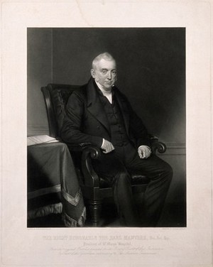 view Charles Herbert Pierrepont, Earl Manvers. Mezzotint by C. Tomkins after H. W. Pickersgill, 1857.