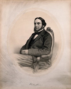 view William Orlando Markham. Lithograph by G. B. Black, 1862.