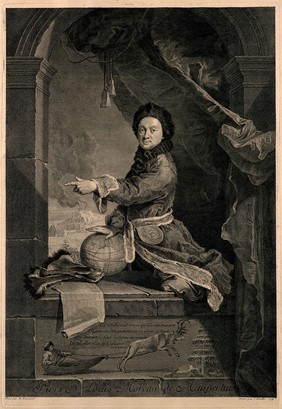 Pierre Louis Moreau de Maupertuis. Line engraving by J. Daullé, 1741, after R. Levrac-Tournières, 1737.