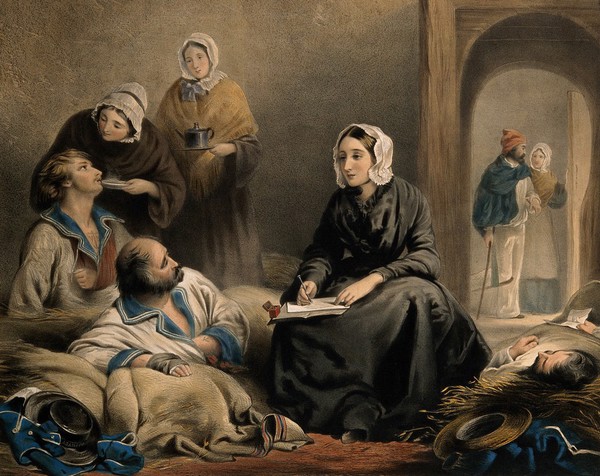 Florence Nightingale. Coloured lithograph.