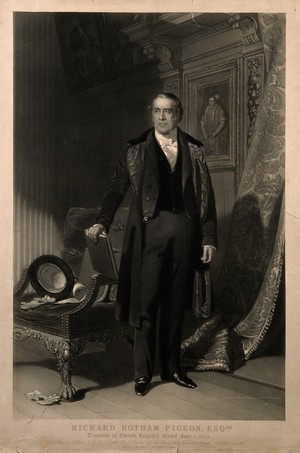 view Richard Hotham Pigeon. Mezzotint by C. E. Wagstaff after J. P. Knight.