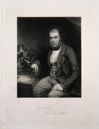 John Thomas Quekett. Mezzotint by W. Walker after E. Walker.