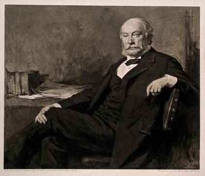 John William Strutt, 3rd Baron Rayleigh. Photogravure after Sir G. Reid.