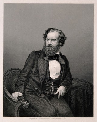 Albert Richard Smith. Stipple engraving by D. J. Pound, 1852, after J. Mayall.