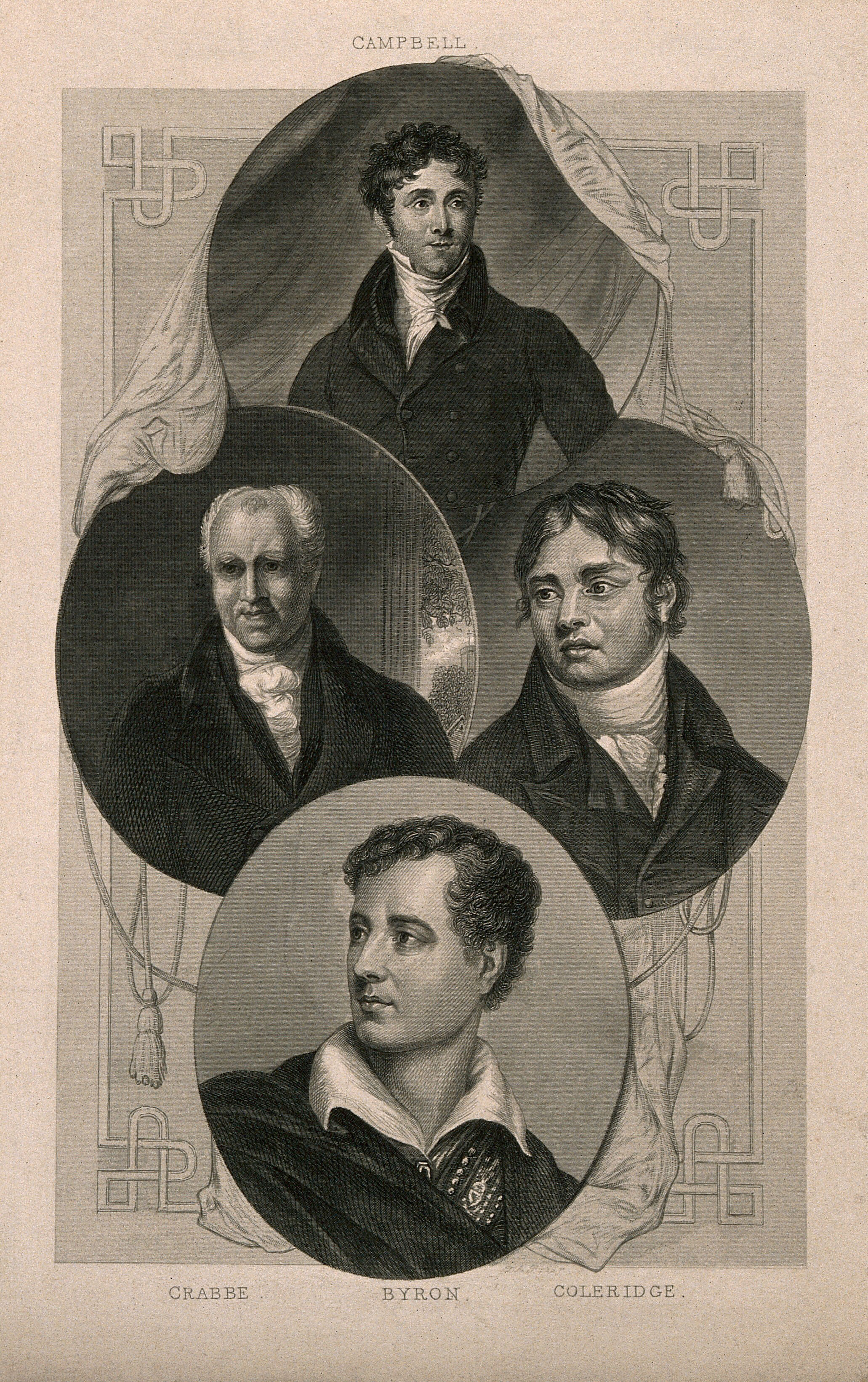 Four Poets Thomas Campbell George Crabbe Lord Byron And Samuel