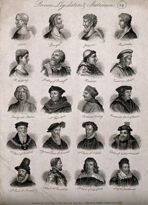 view Princes and statesmen: twenty portraits. Engraving by J.W. Cook, 1825.