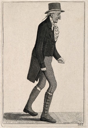 view John Brown, walking. Etching by J. Kay, 1819.