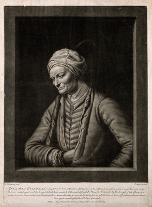 view Jedediah Buxton, a mental calculator. Mezzotint by J. Spilsbury, 1781, after B. Killingbeck.