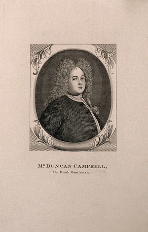 view Duncan Campbell, a deaf and dumb soothsayer. Line engraving.