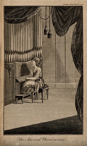 William Crotch, a musical prodigy. Engraving.