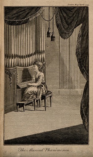 view William Crotch, a musical prodigy. Engraving.