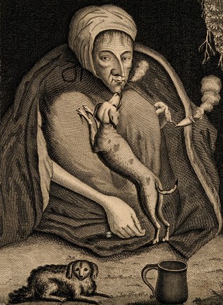 Margaret Finch, aged 108. Line engraving.