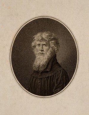 view Gamber (?), an albino man. Stipple engraving by F. John.