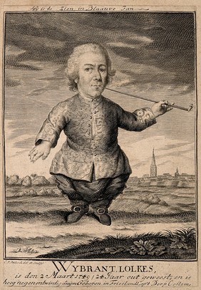 Wybrant Lolkes, a dwarf. Engraving by C.F. Fritsch.