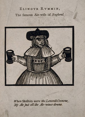 view Elinour Rummin, a well known landlady of an ale-house. Line engraving.