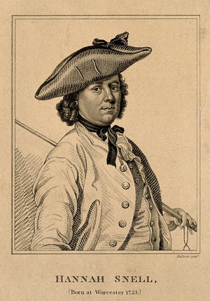 view Hannah Snell, a woman who passed as a male soldier. Stipple engraving by Maddocks after R. Phelps.