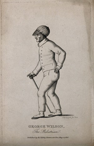 view George Wilson, a pedestrian. Engraving by S. Springsguth, 1818.