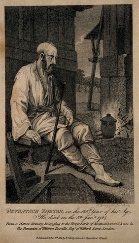 Petratsch Zortan, aged 185. Engraving by S. Springsguth, 1814.