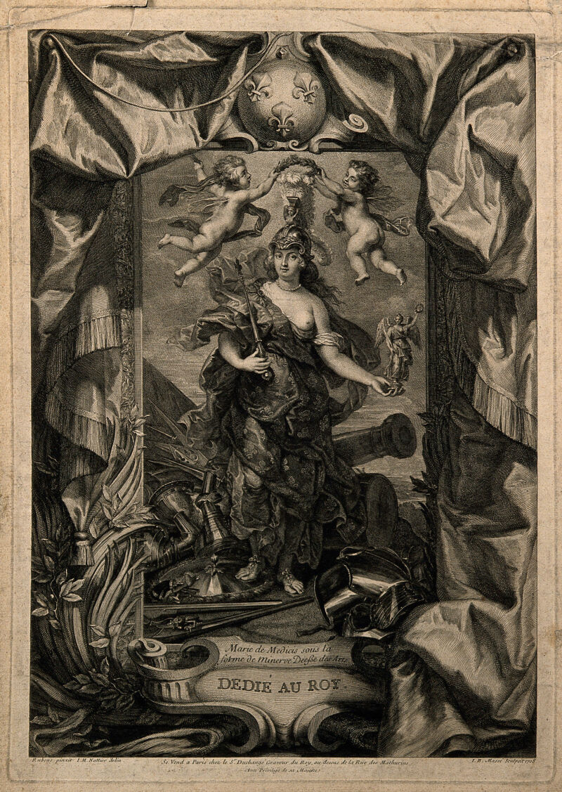  Marie  de Medici dressed in warlike form as Minerva 