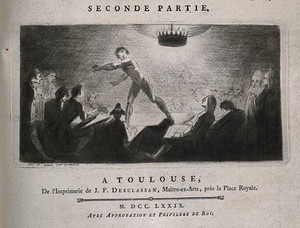 view A life drawing class: members of an academy are shown drawing from a model in a darkened room. Crayon manner print by J. Gamelin after himself, 1778/1779.