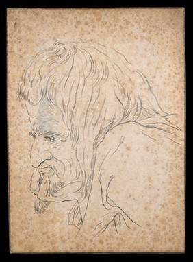 Judas Iscariot. Drawing, c. 1789, after H. Holbein.