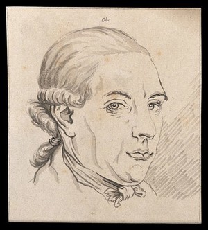 view A musician. Drawing, c. 1789.