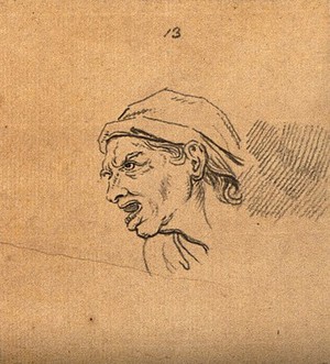 view Eight physiognomies. Drawings, c. 1789.