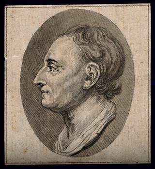 A man whose physiognomy expresses thoughtfulness. Drawing, c. 1791.