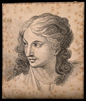 view An ideal head, yet according to Lavater, destitute of character. Drawing, c. 1792.