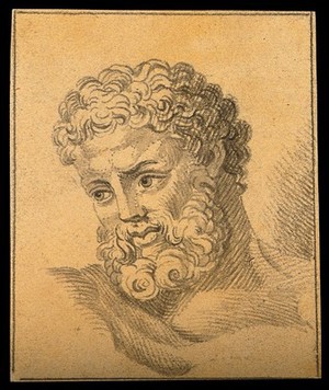 view The head of Hercules. Drawing, c. 1792.