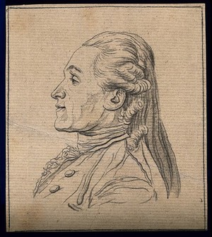 view Head of a man endowed, according to Lavater, with the capacity for profound thought. Drawing, c. 1792.