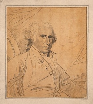 view Benjamin West: portrait. Drawing, c. 1798, after B. West.