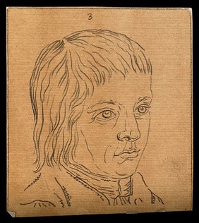 Head of a youth. Drawing, c. 1794.