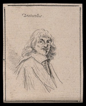 view René Descartes: portrait. Drawing, c. 1794.