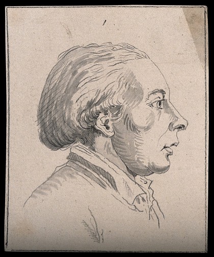 Profile of a man of artistic temperament. Drawing, c. 1794.