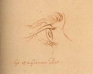 view An eye; according to Lavater, belonging to a German poet. Drawing, c. 1794.