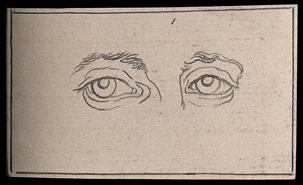 A girl's eyes. Drawing, c. 1794.