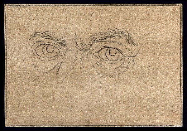 The eyes of a man; expressing, according to Lavater, a character upon which "you can easily impose, unless his imagination be heated by his uncommon vivacity". Drawing, c. 1794.