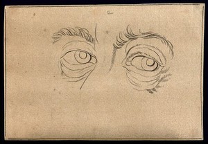 view The eyes of a man; expressing, according to Lavater, greatness, prudence and courage. Drawing, c. 1794.